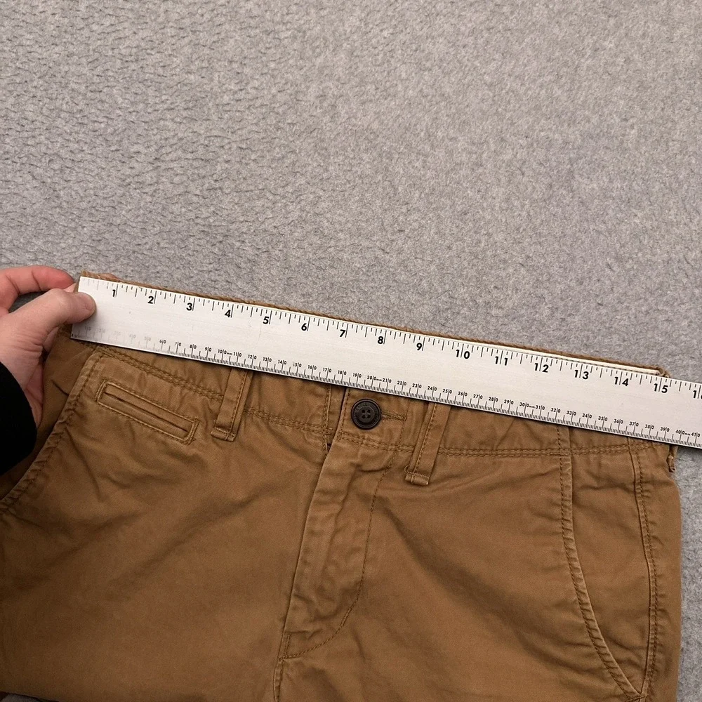 American Eagle Chino Pants Mens 30x30* Brown Original Straight 100% Cotton‎ Golf